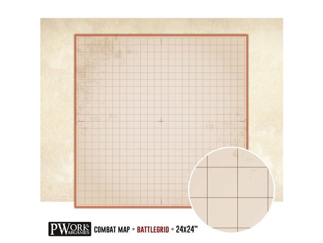 PWork Wargames Rewritable Map - Square - 24"x24" - Neutral