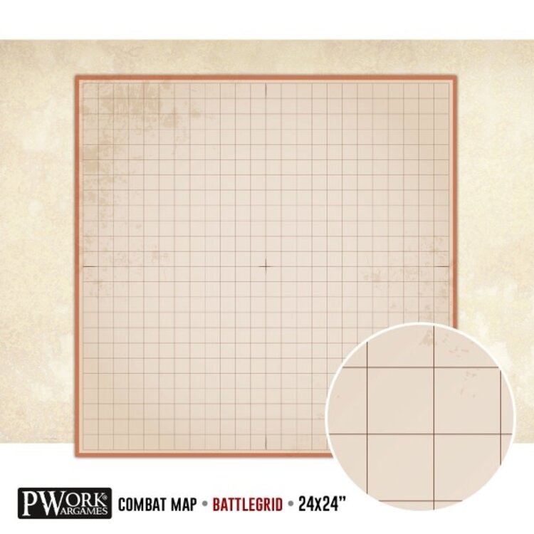 PWork Wargames PWork Wargames: Rewritable Map - Square - 24"x24" - Neutral