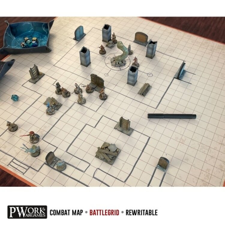 PWork Wargames PWork Wargames: Rewritable Map - Square - 24"x24" - Neutral