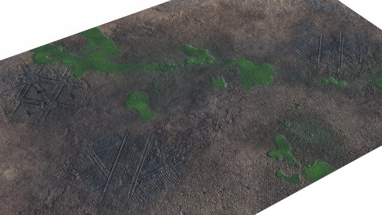 Gamemat Gamemat: Badlands and Toxic Badlands (44"x30")