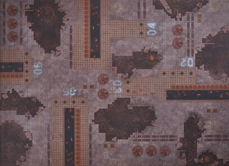 Gamemat Gamemat: Imperial Refinery and Defiled Monastery (44"x60")