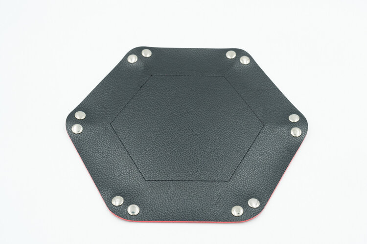 Würfelz Würfelz - Dice Tray: Small Hexagon - Black/Red