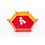 Würfelz Würfelz - Dice Tray: Small Hexagon - Red/Yellow