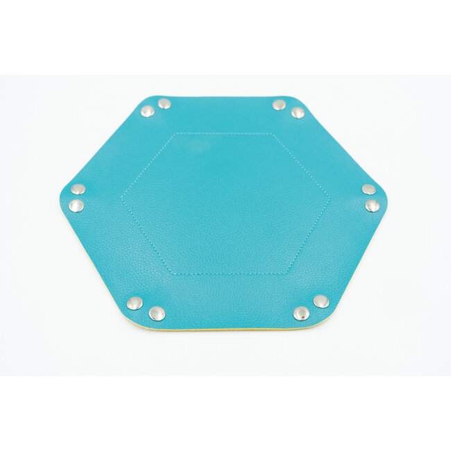 Würfelz Würfelz - Dice Tray: Small Hexagon - Blue/Yellow