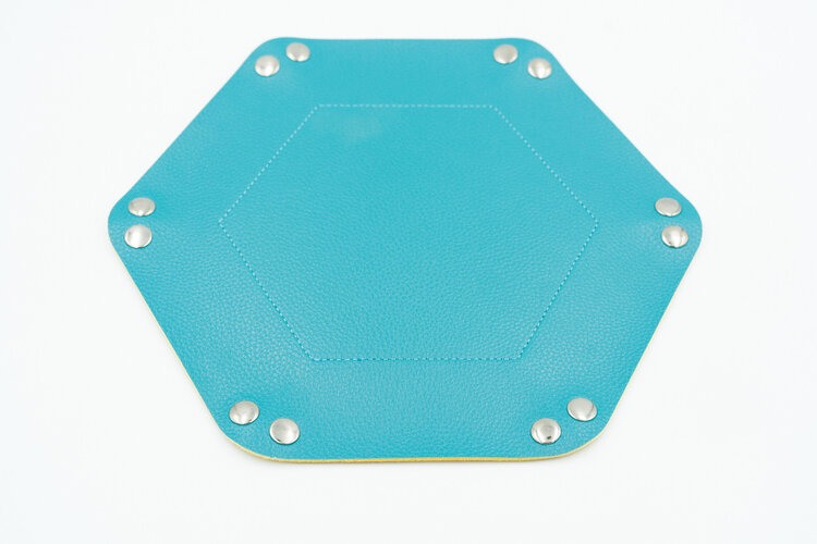 Würfelz Würfelz - Dice Tray: Small Hexagon - Blue/Yellow