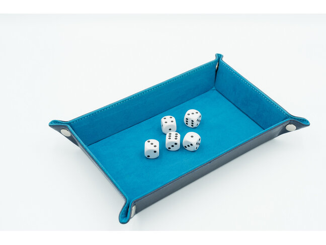 Würfelz Dice Tray: Rectangular- Blue/Dark Blue