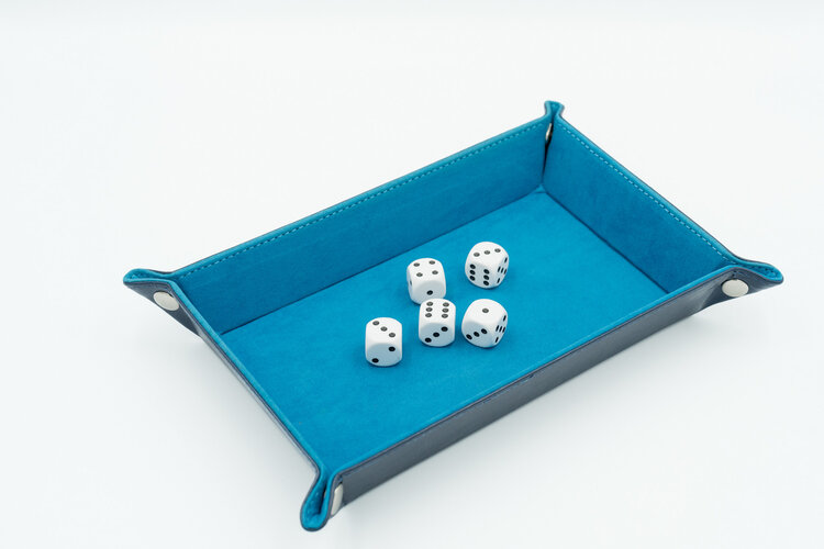 Würfelz Würfelz - Dice Tray: Rectangular- Blue/Dark Blue