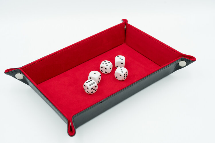 Würfelz Würfelz - Dice Tray: Rectangular - Red/Black