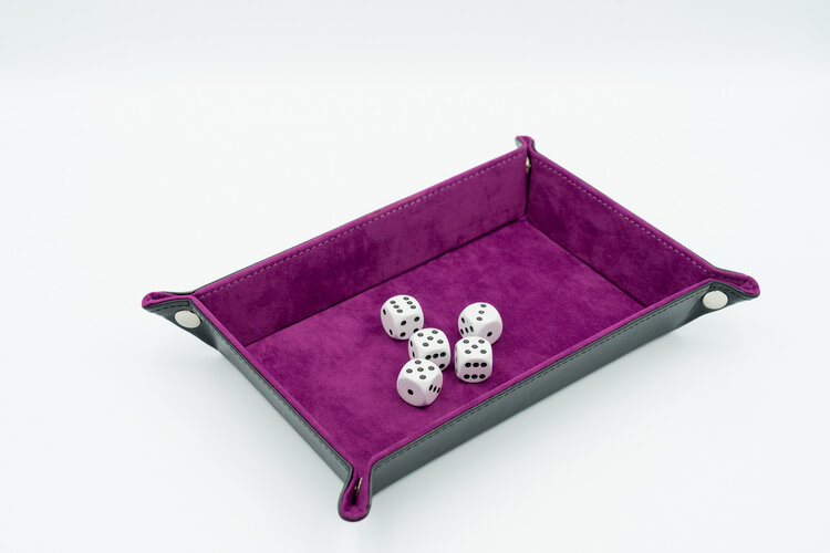 Würfelz Würfelz - Dice Tray: Rectangular - Violet/Black