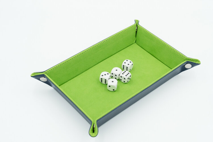 Würfelz Würfelz - Dice Tray: Rectangular - Green/Dark Blue