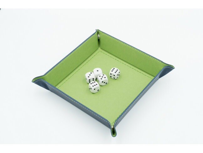 Würfelz Dice Tray: Square - Green/Dark Blue
