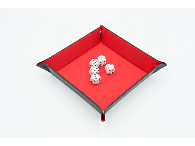 Würfelz Dice Tray: Square - Red/Black