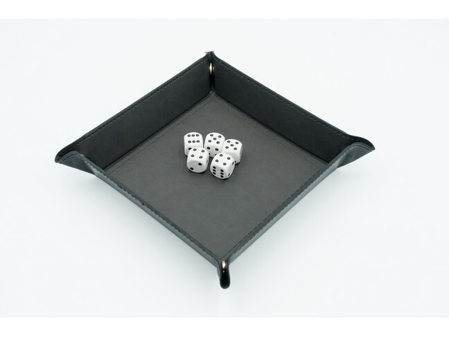 Würfelz Dice Tray: Square - Grey/Black