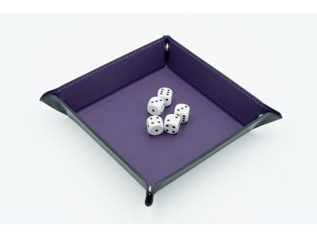 Würfelz Dice Tray: Square Violet/Black