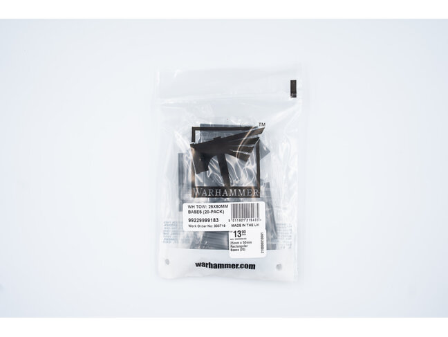 Games Workshop Warhammer Citadel: 25mm x 50mm Rectangular Bases (20)