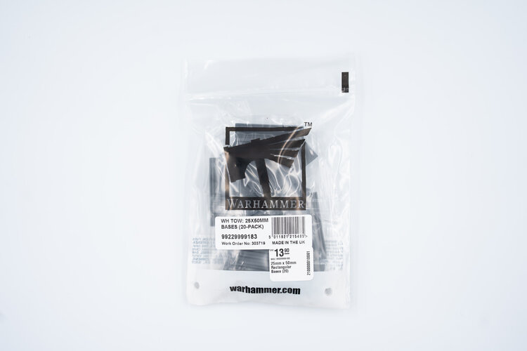 Games Workshop Warhammer Games Workshop - Citadel Bases: 25mm x 50mm Rectangular Bases (20)