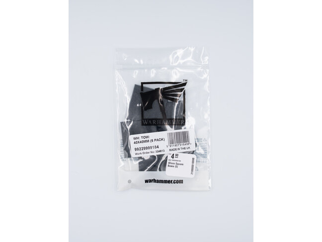 Games Workshop Warhammer Citadel: 40mm Square Bases (5)