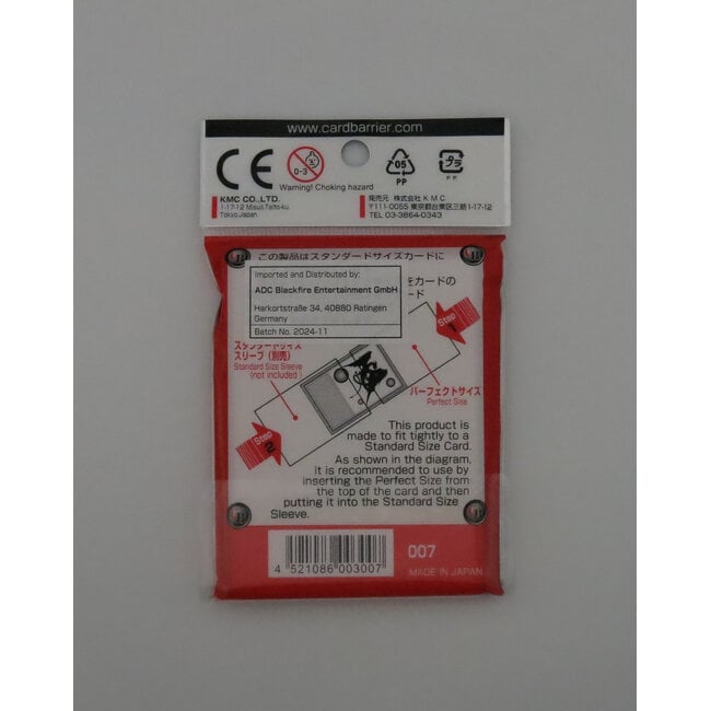 KMC KMC: Standard Sleeves - Perfect Size (100 Sleeves)