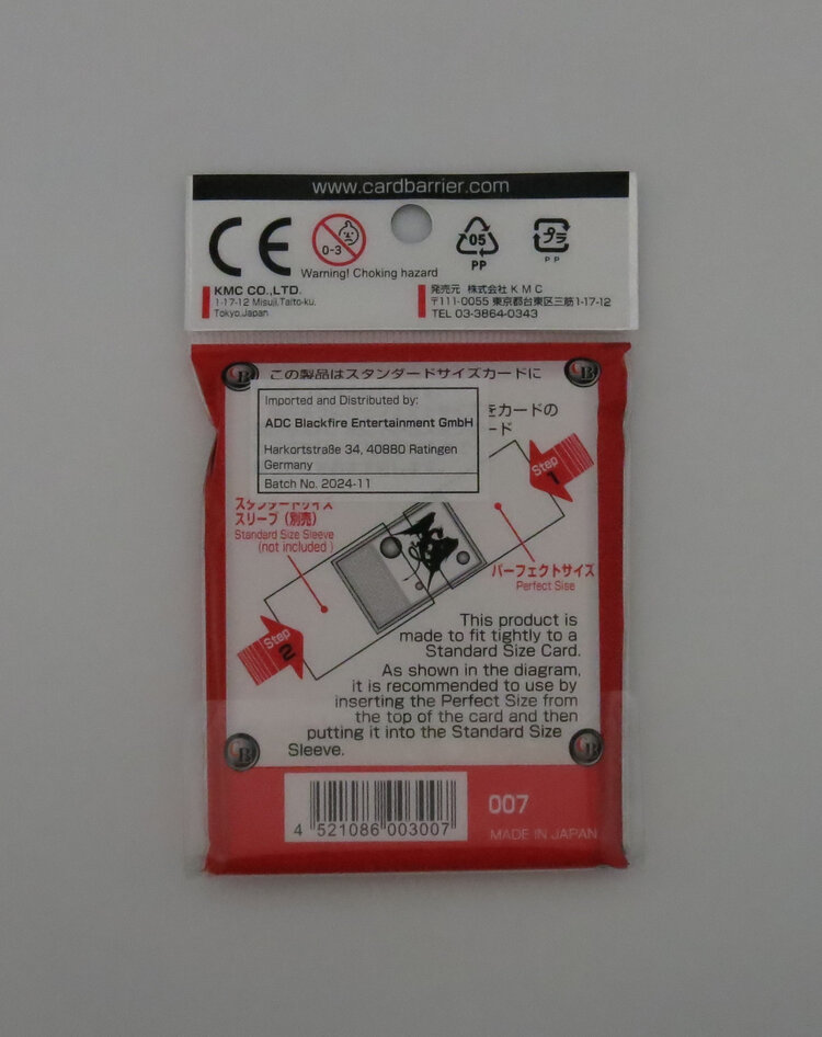 KMC KMC: Standard Sleeves - Perfect Size (100 Sleeves)