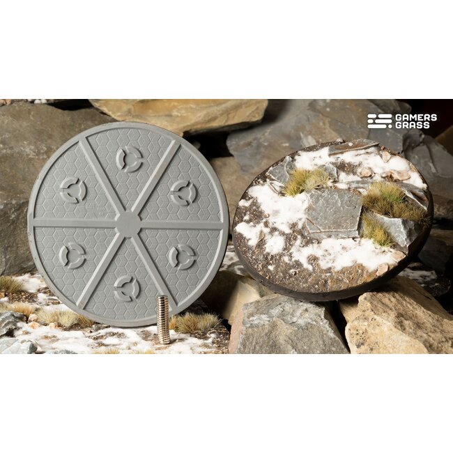 Gamers Grass GamersGrass: Bases - Winter - Round 90mm - Battle Ready (1)