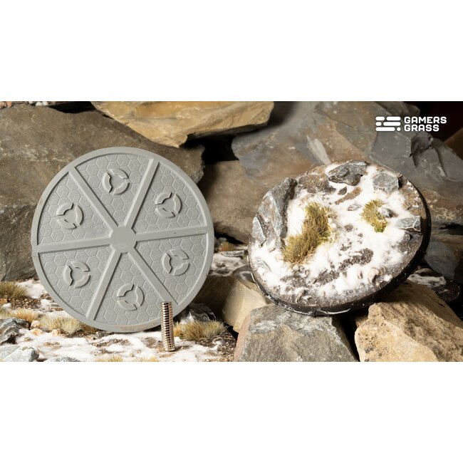Gamers Grass GamersGrass: Bases - Winter - Round 80mm - Battle Ready (1)
