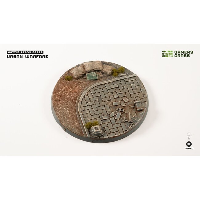 Gamers Grass GamersGrass: Bases - Urban Warfare - Round 80mm - Battle Ready (1)