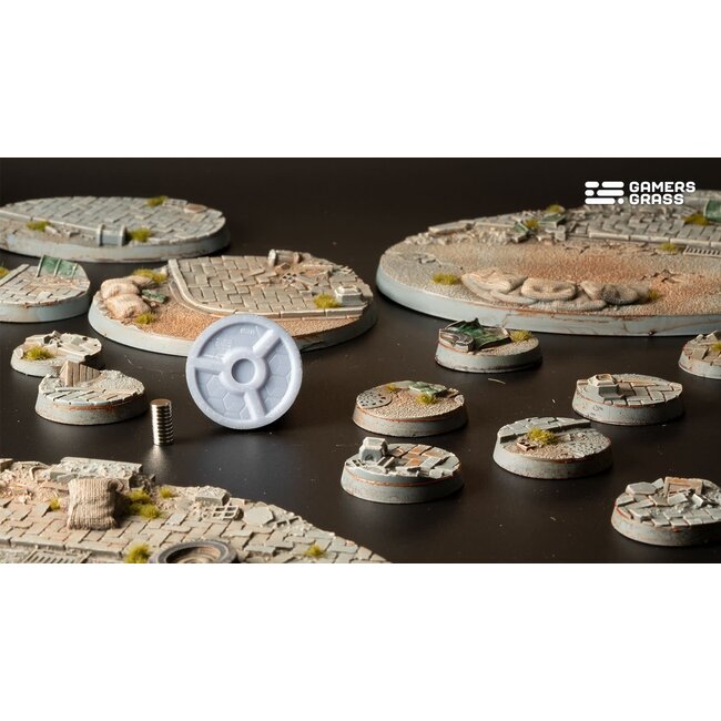 Gamers Grass GamersGrass: Bases - Urban Warfare - Round 28mm - Battle Ready (8)