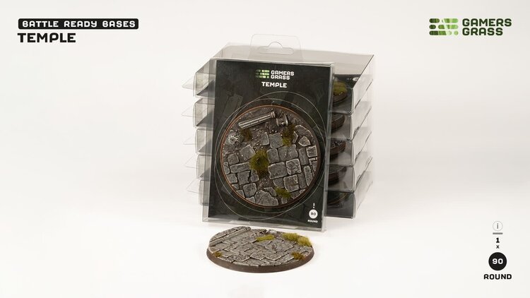Gamers Grass GamersGrass: Bases - Temple - Round 90mm - Battle Ready (1)