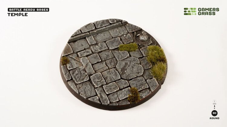 Gamers Grass GamersGrass: Bases - Temple - Round 90mm - Battle Ready (1)