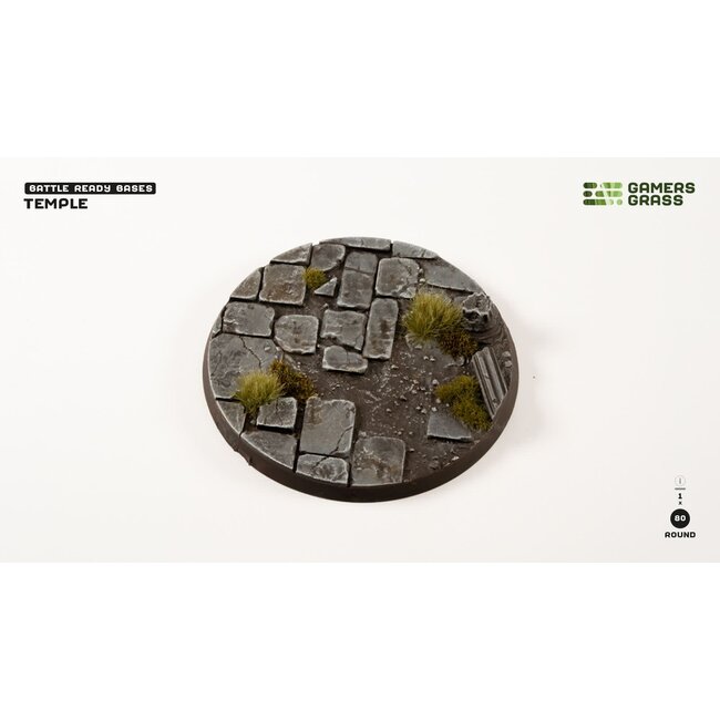 Gamers Grass GamersGrass: Bases - Temple - Round 80mm - Battle Ready (1)