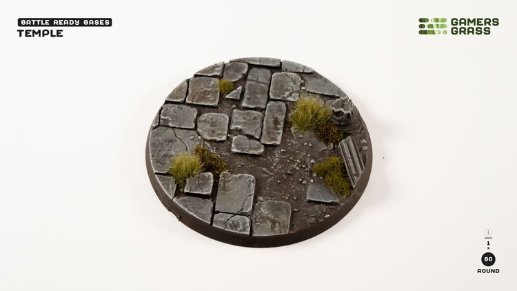 Gamers Grass GamersGrass: Bases - Temple - Round 80mm - Battle Ready (1)