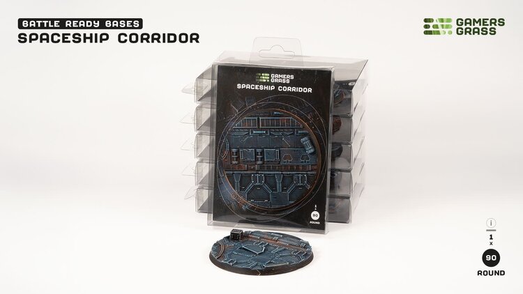 Gamers Grass GamersGrass: Bases - Spaceship Corridor - Round 90mm - Battle Ready (1)