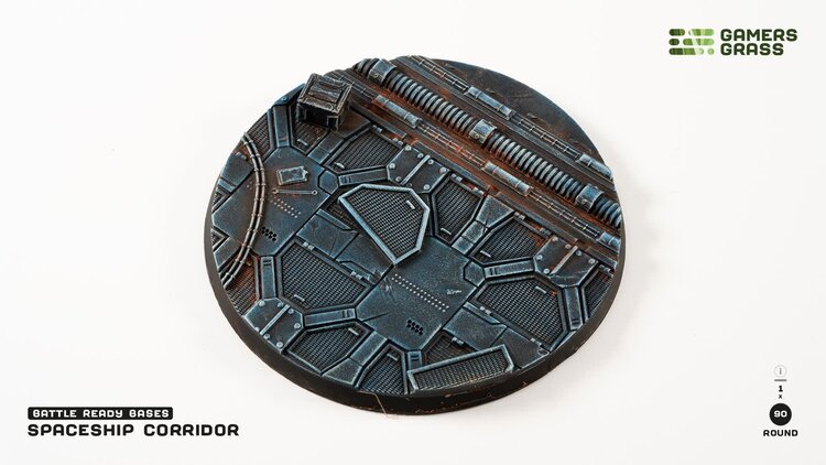 Gamers Grass GamersGrass: Bases - Spaceship Corridor - Round 90mm - Battle Ready (1)