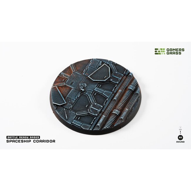 Gamers Grass GamersGrass: Bases - Spaceship Corridor - Round 80mm - Battle Ready (1)