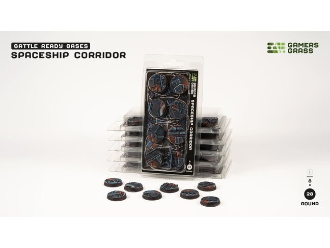 Gamers Grass Spaceship Corridor - Round 28mm - Battle Ready (8)