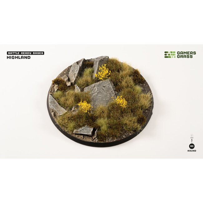 Gamers Grass GamersGrass: Bases - Highland - Round 90mm - Battle Ready (1)