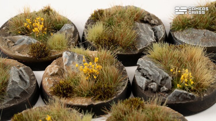 Gamers Grass GamersGrass: Bases - Highland - Round 28mm - Battle Ready (8)