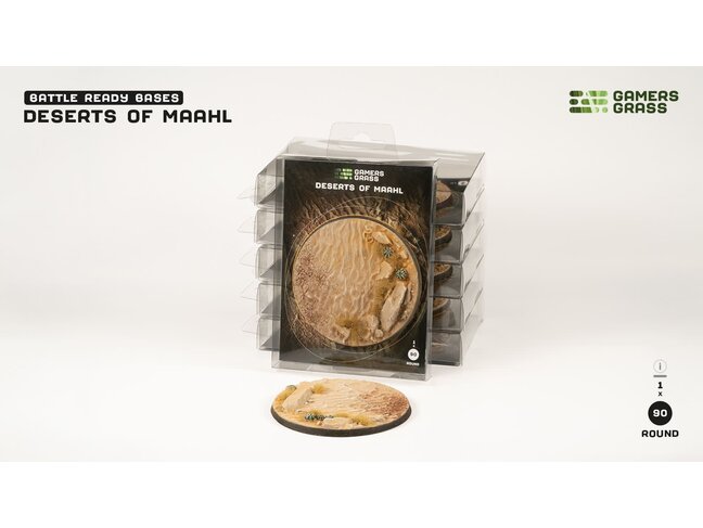Gamers Grass Deserts of Maahl - Round 90mm - Battle Ready (1)