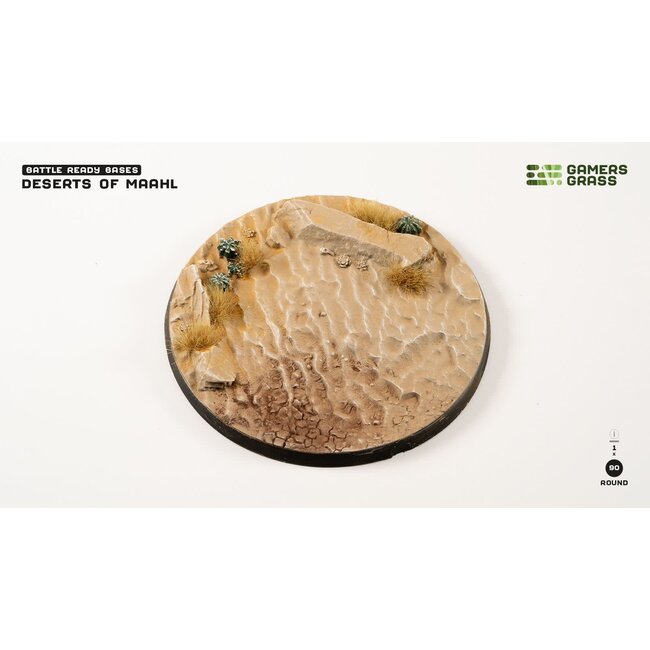 Gamers Grass GamersGrass: Bases - Deserts of Maahl - Round 90mm - Battle Ready (1)