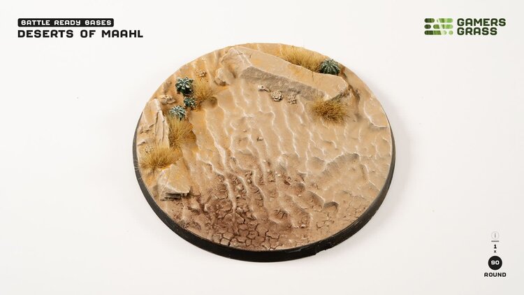 Gamers Grass GamersGrass: Bases - Deserts of Maahl - Round 90mm - Battle Ready (1)