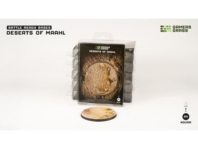 Gamers Grass Deserts of Maahl - Round 80mm - Battle Ready (1)