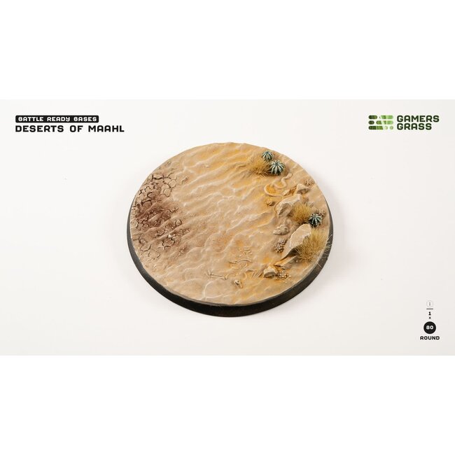 Gamers Grass GamersGrass: Bases - Deserts of Maahl - Round 80mm - Battle Ready (1)