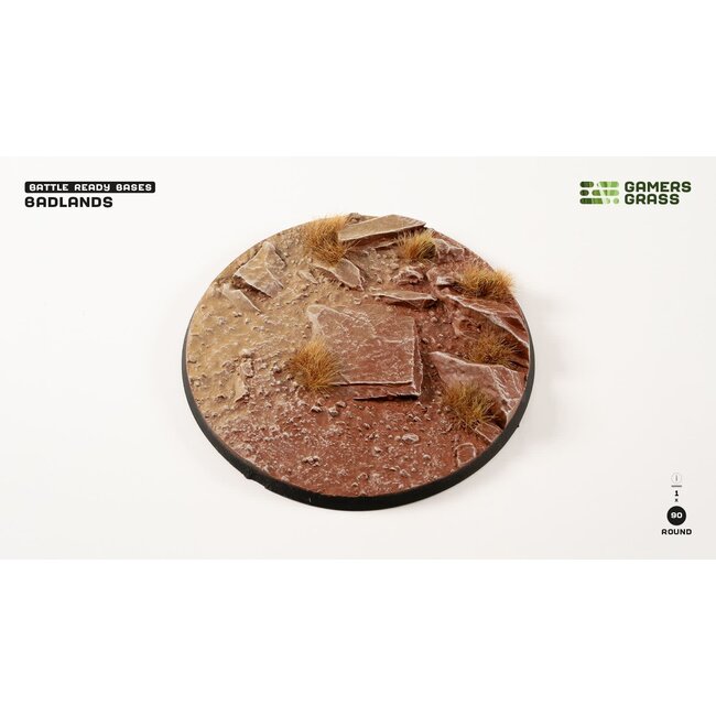 Gamers Grass GamersGrass: Bases - Badlands - Round 90mm - Battle Ready (1)
