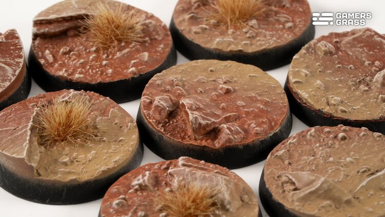 Gamers Grass GamersGrass: Bases - Badlands - Round 28mm - Battle Ready (8)