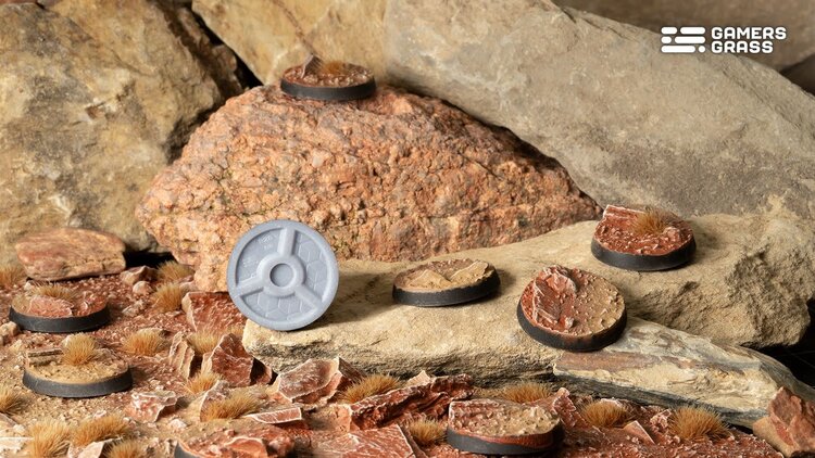 Gamers Grass GamersGrass: Bases - Badlands - Round 28mm - Battle Ready (8)