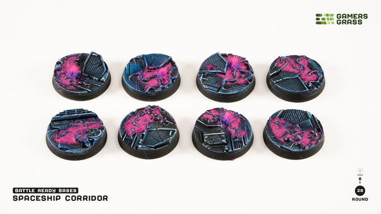 Gamers Grass GamersGrass: Bases - Alien Infestation - Round 28mm - Battle Ready (8)