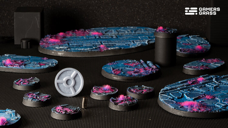 Gamers Grass GamersGrass: Bases - Alien Infestation - Round 28mm - Battle Ready (8)