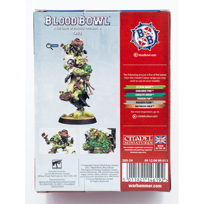 Games Workshop Games Workshop - Warhammer - Blood Bowl: Troll