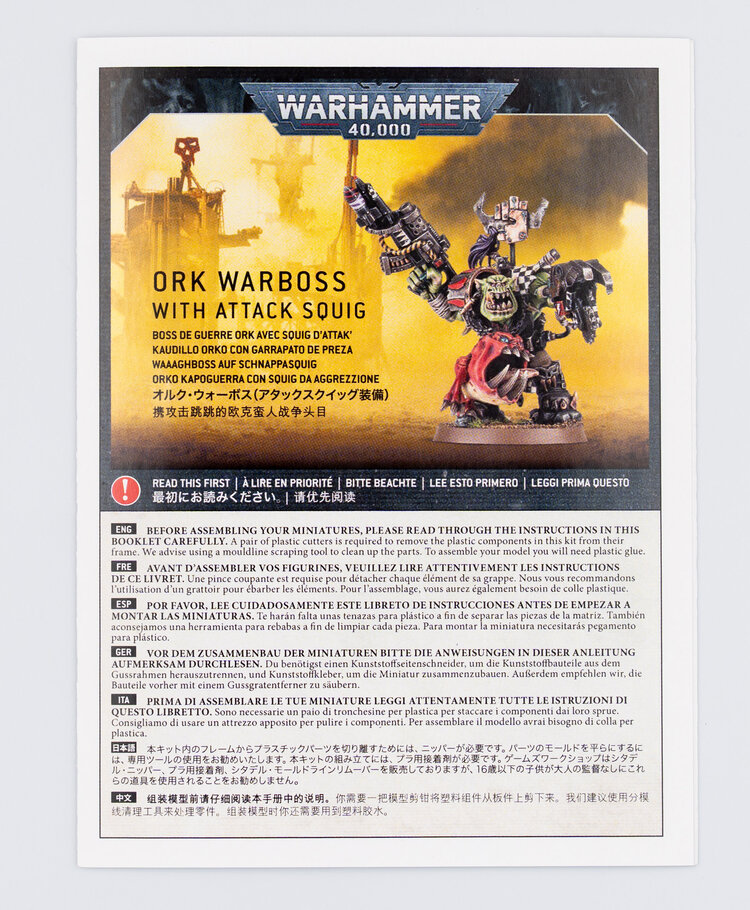 Games Workshop Warhammer Warhammer 40000 - Orks: Ork Warboss with Attack Squig