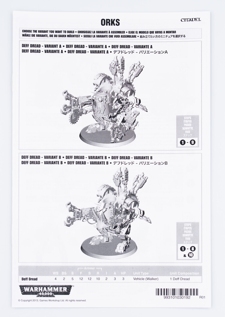Games Workshop Warhammer Warhammer 40000 - Orks: Deff Dread
